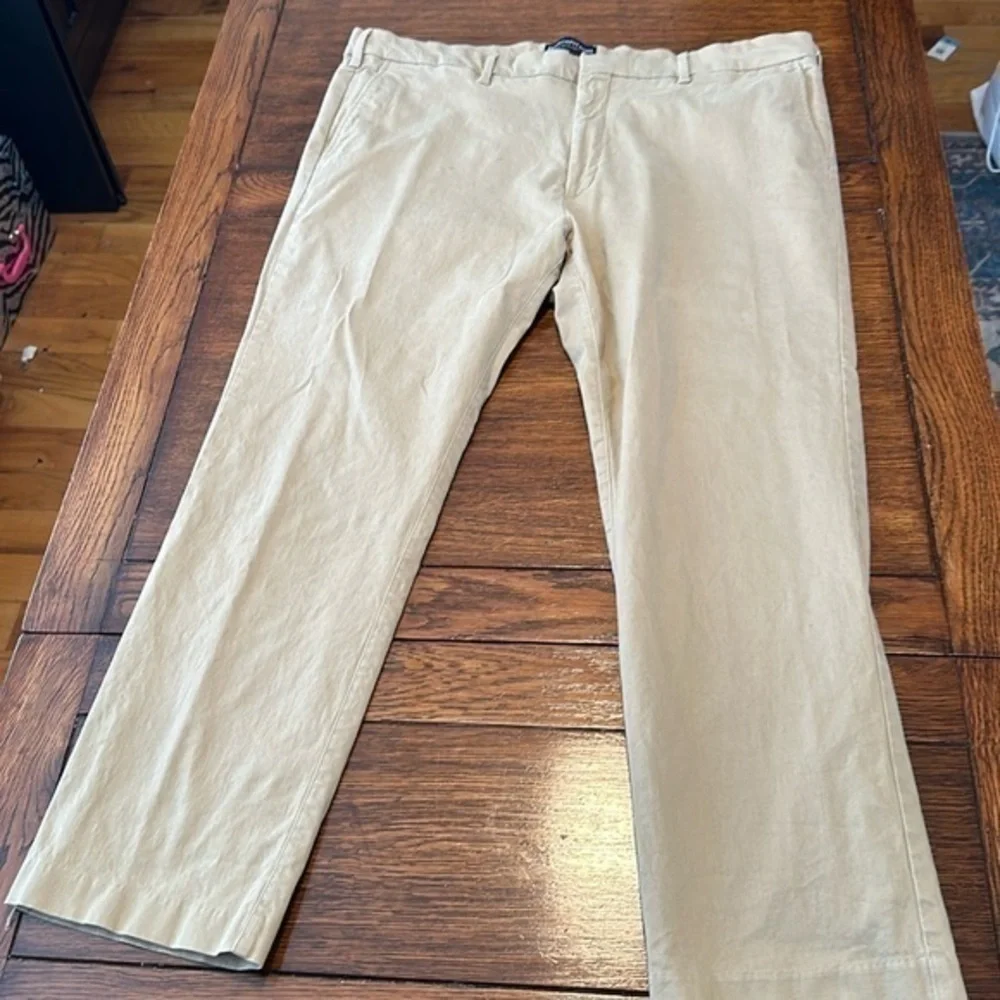 For the Fit khaki flat front stretch chinos size 42×28